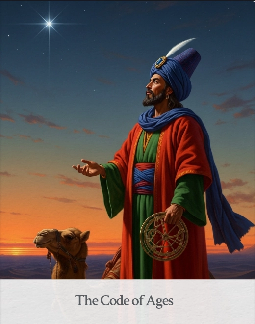 A magi looking at a star.