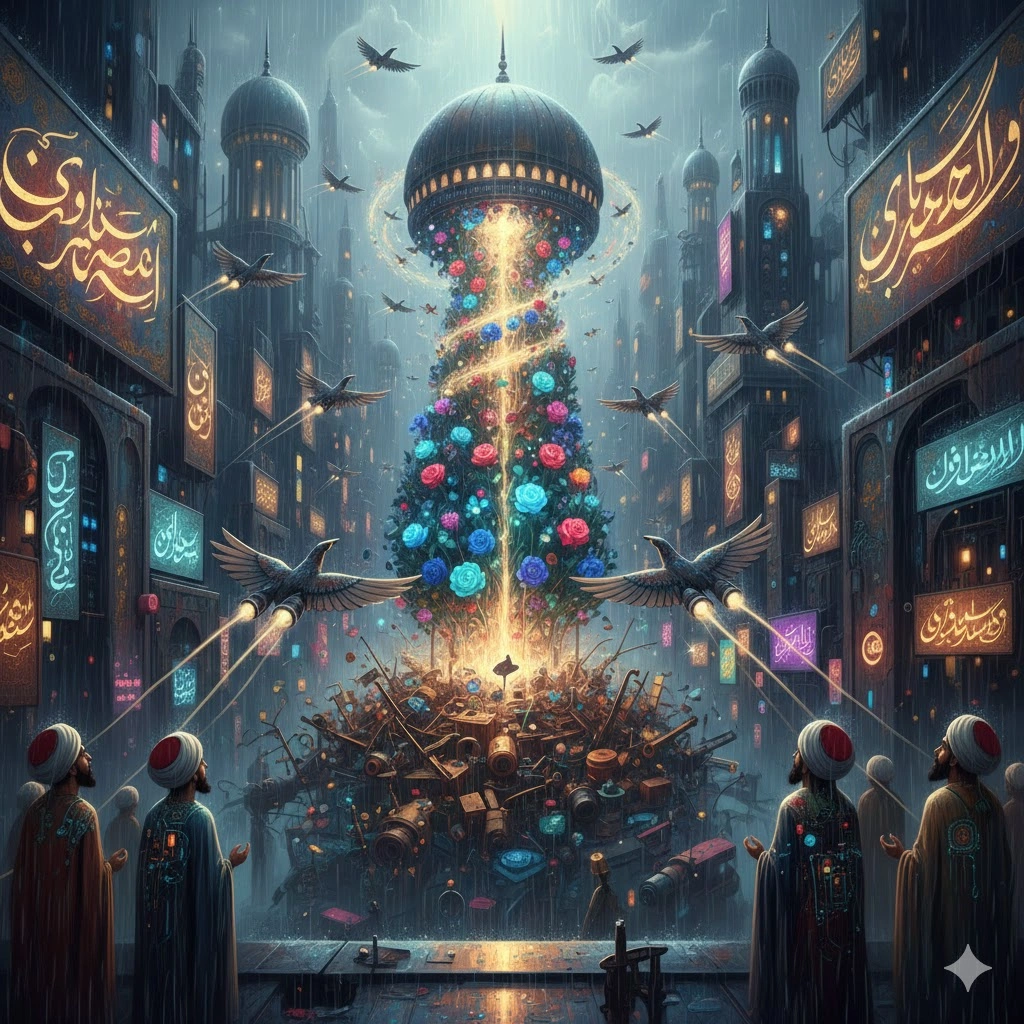 Birds flying to heaven.